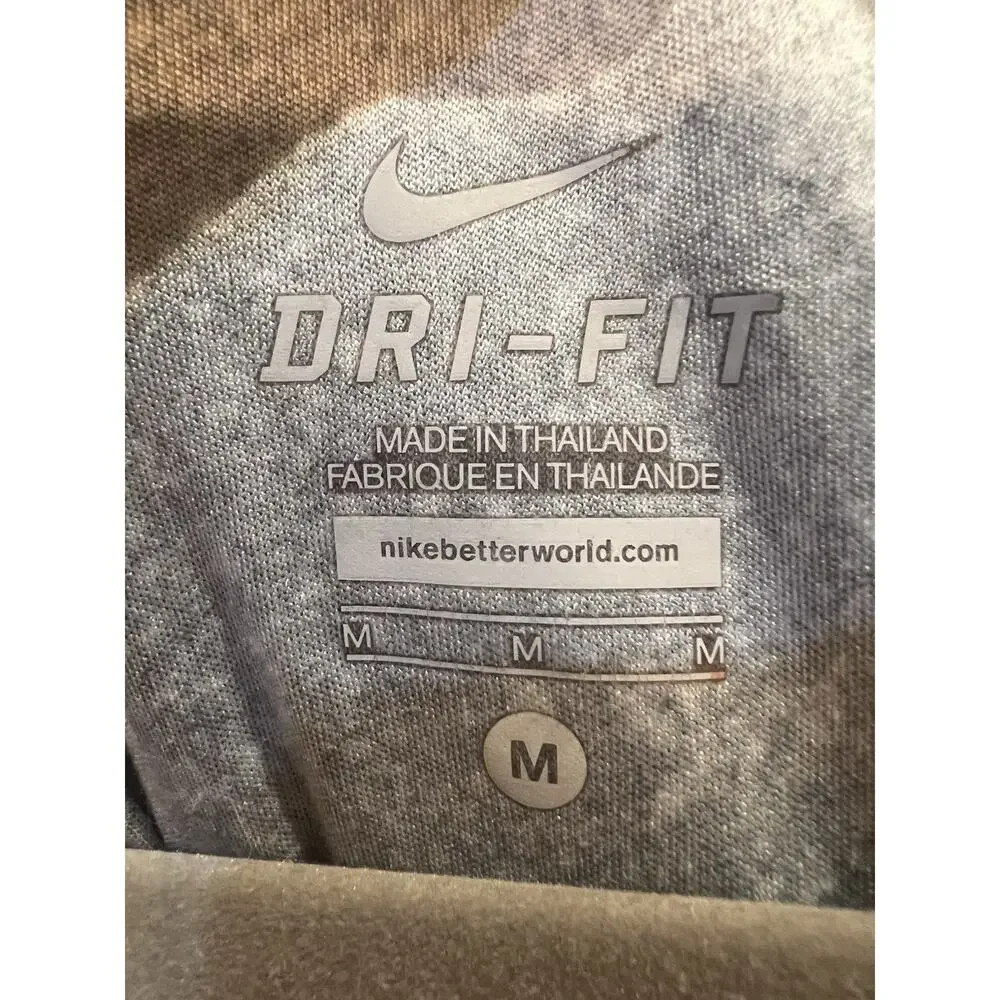 ✔ Nike Dri-Fit Running Shirt Womens M Black Space Dye Speckled Short Sleeve